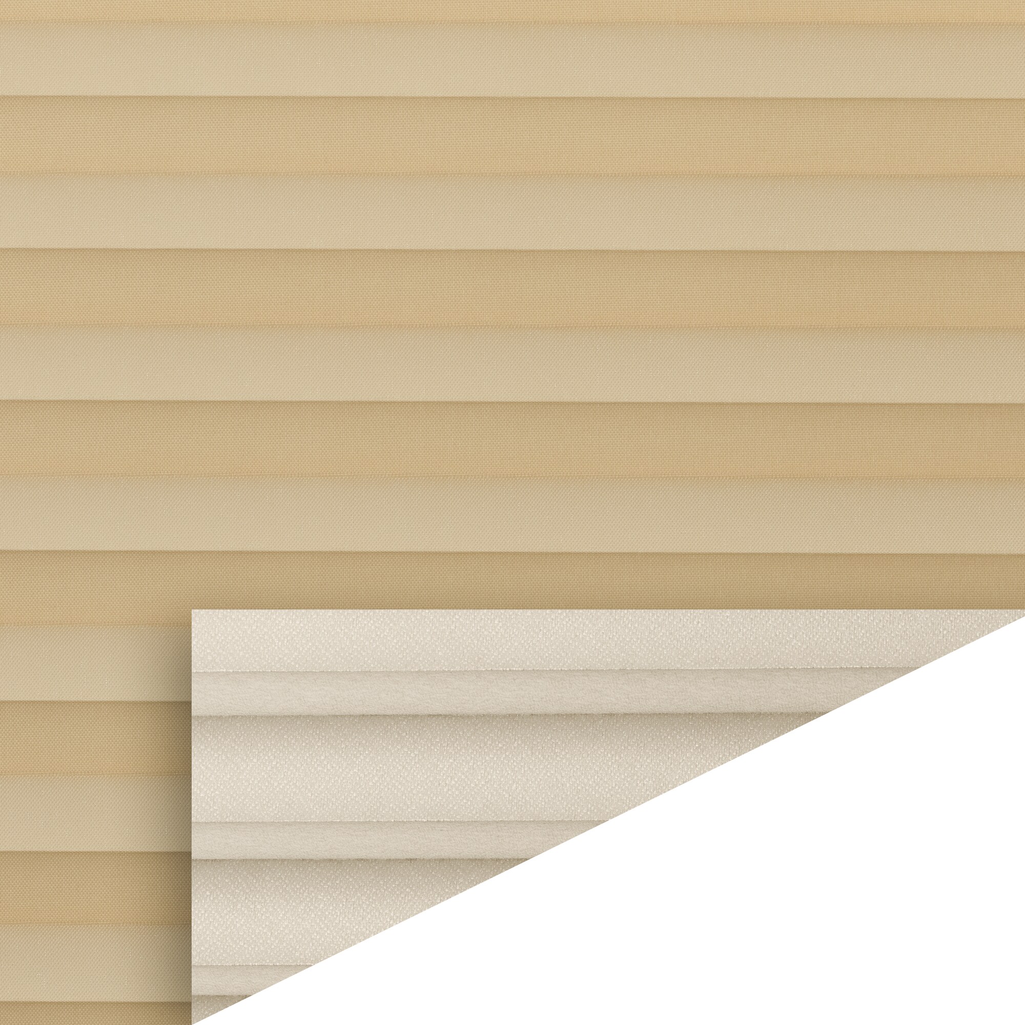 Lichtblick Plissee Klemmfix, ohne Bohren, verspannt, blickdicht, Hitzeschutz - Beige