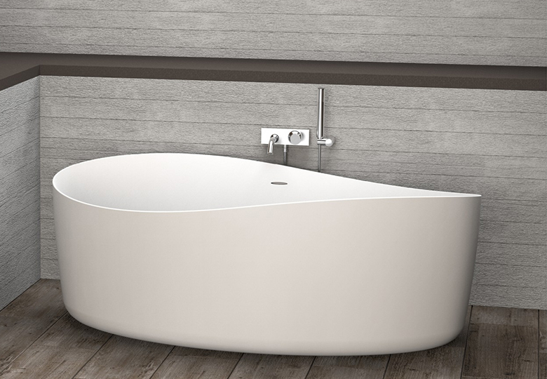 SSI Design Solid Harmony vrijstaand bad 175x100x65cm mat wit
