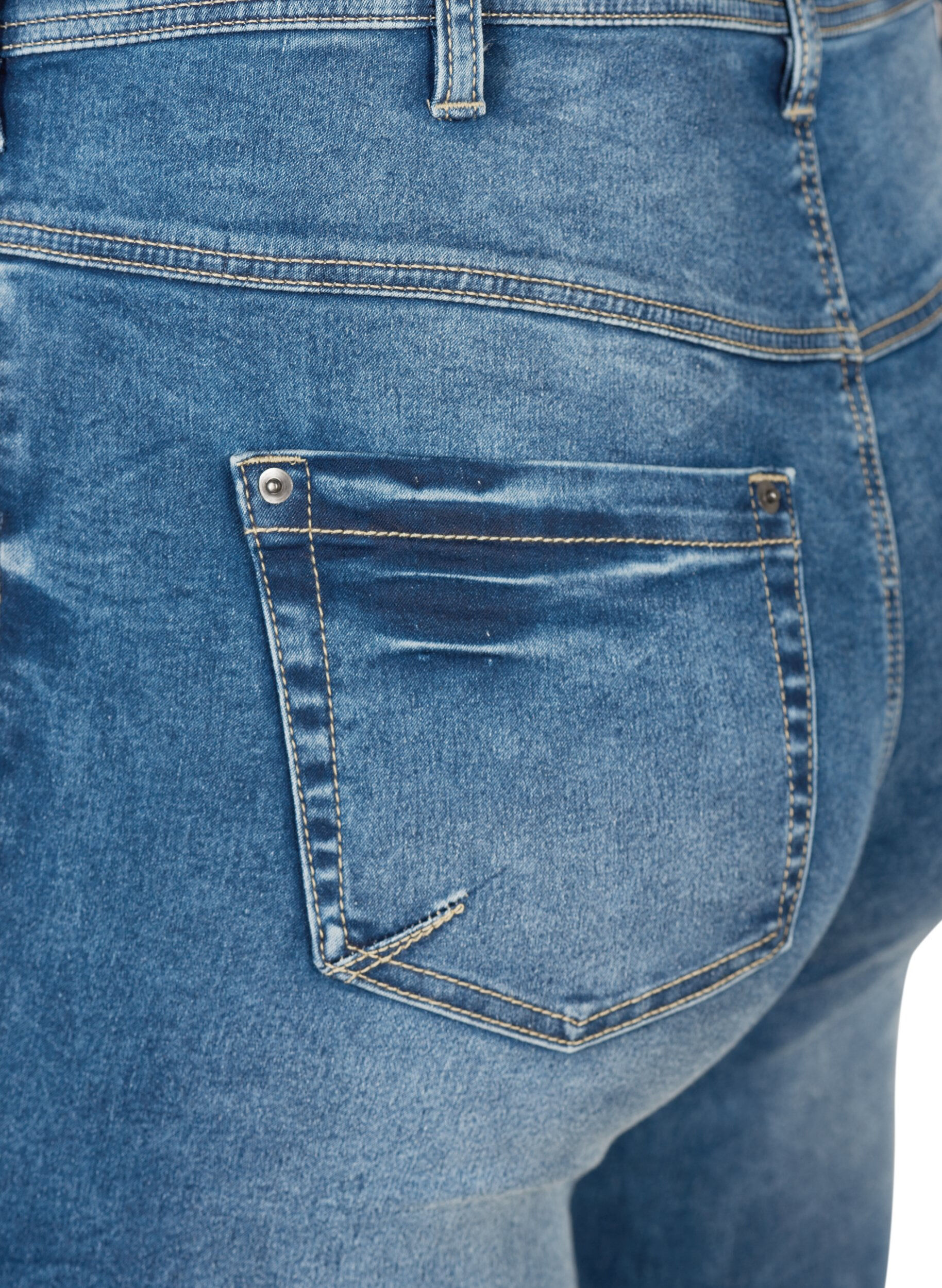 Cropped Amy jeans med lynlås