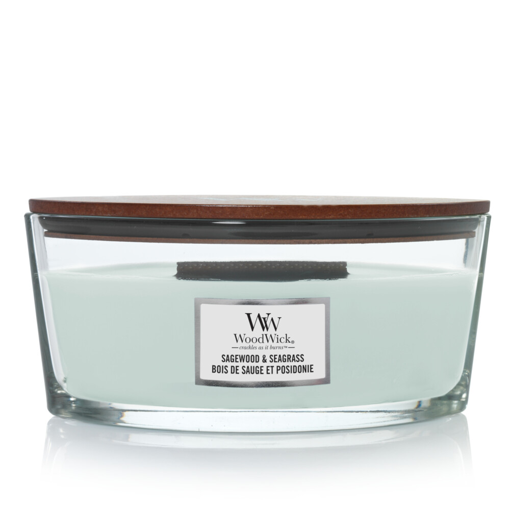 WoodWick Geurkaars Ellipse Sagewood & Seagrass454 gr