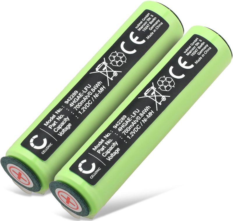2x Braun AAA HR-4U Batterij 700mAh van Cellonic