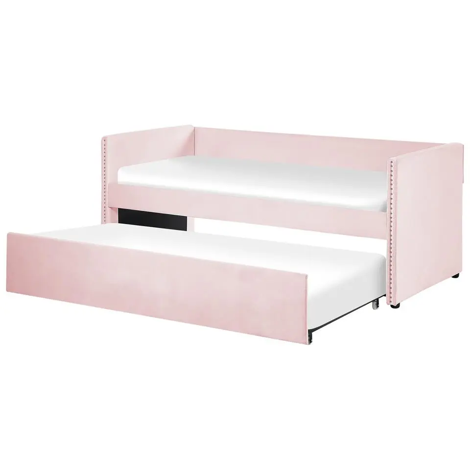 TROYES - Slaapbank - Roze - Fluweel