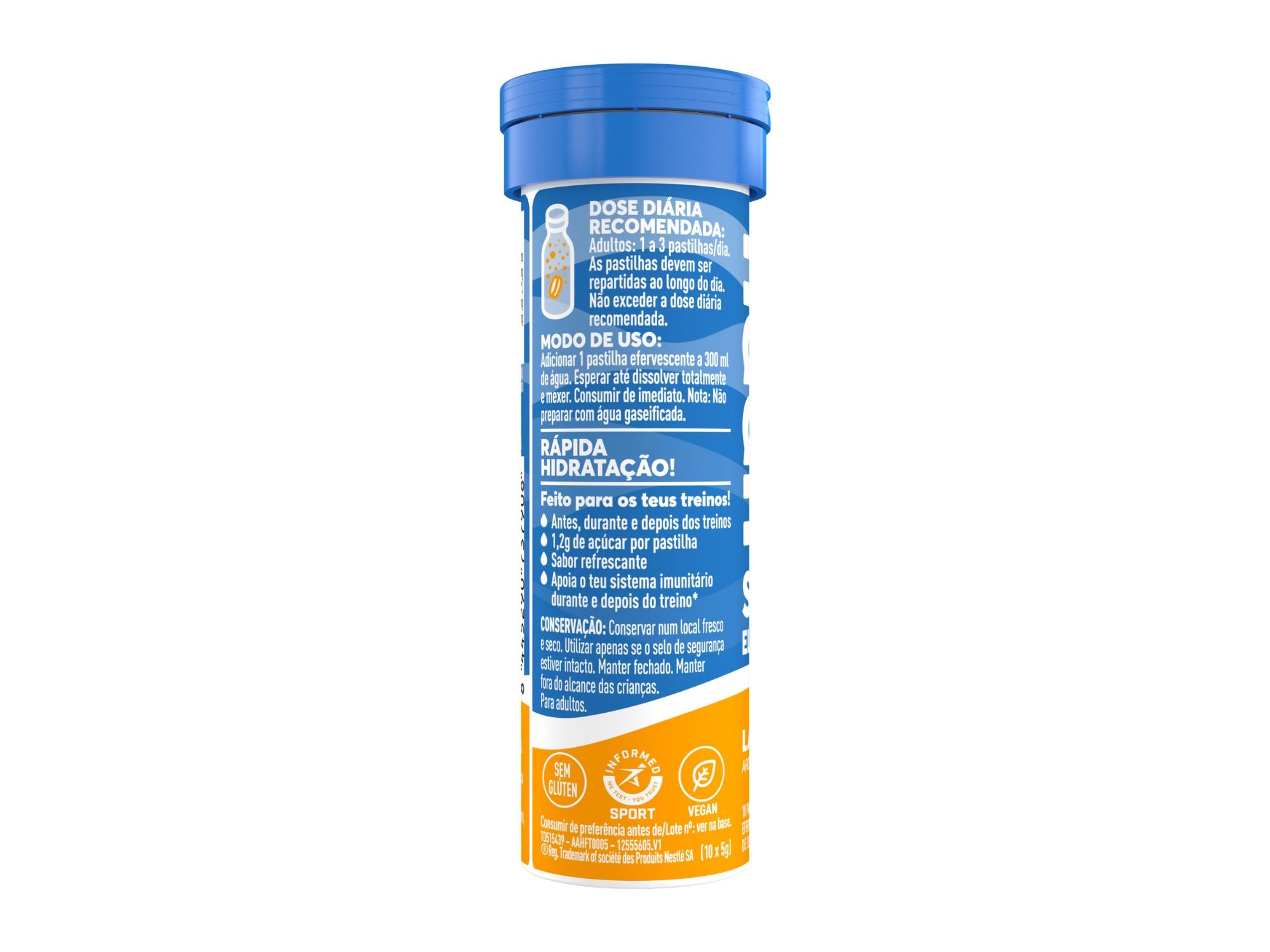 SUPLEMENTO NUUN SPORT LARANJA 10 PASTILHAS