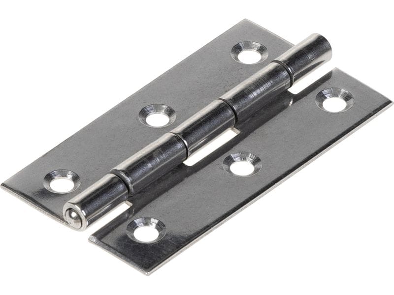 STRUCT Scharnier schmal, V2A, 60 x 34 mm Scharnier für Möbel, leichte Türen und Klappen