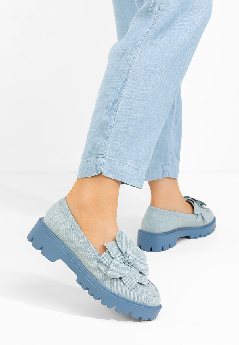 Mocassins à semelle épaisse denim Camelea V2