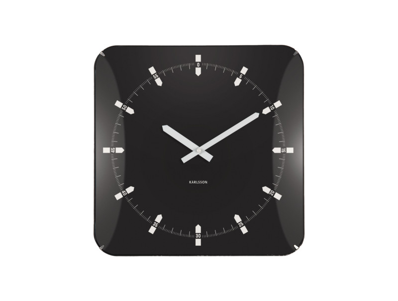 Wall Clock Sucinto Dome Square KA6085BK Black