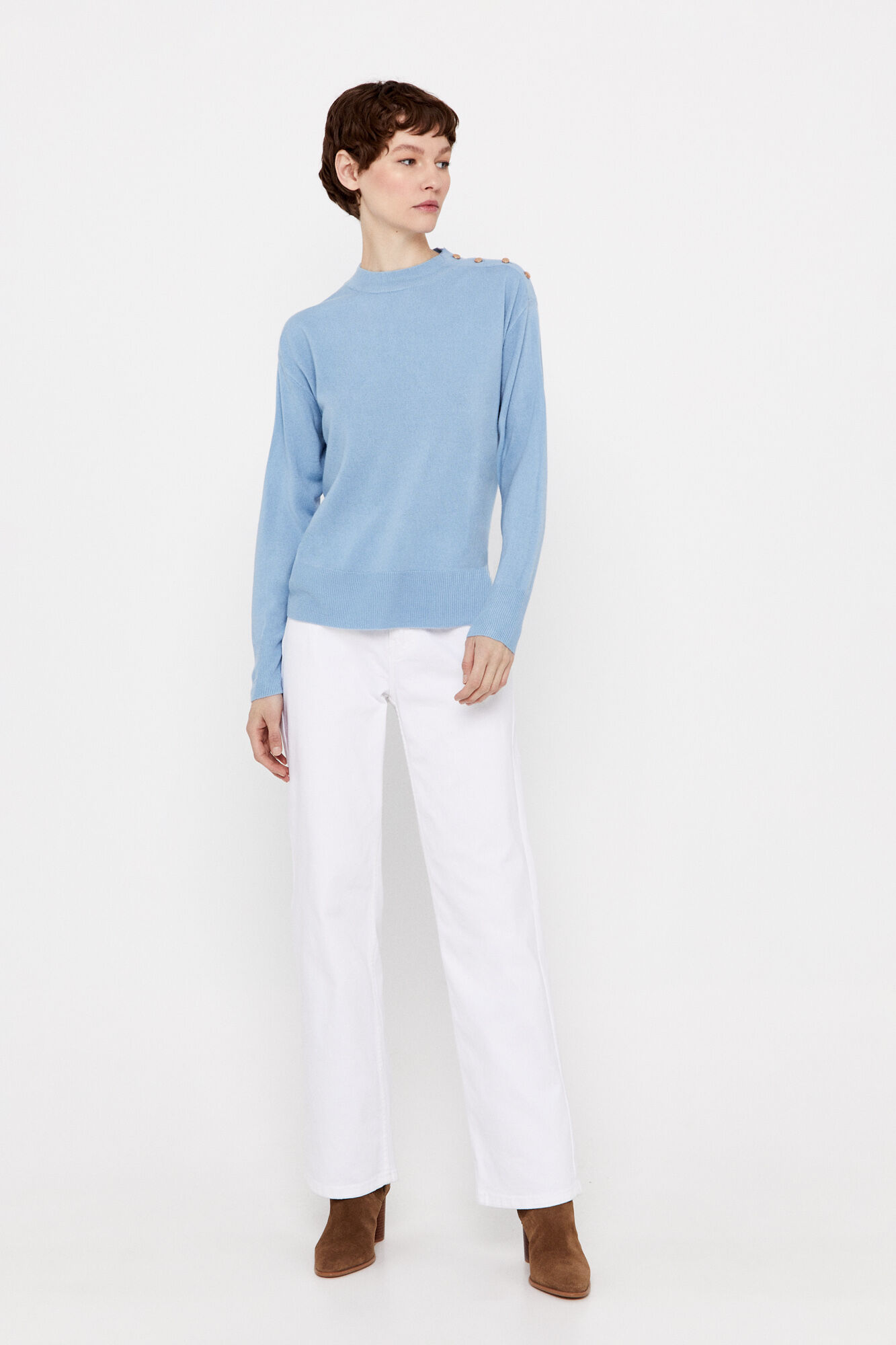 Camisa de toque macio - Estampa azul