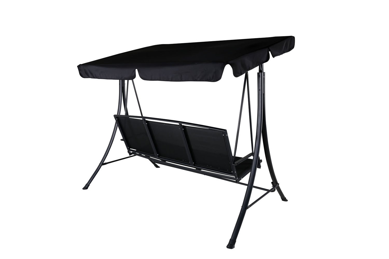 Madras hangende tuinbank voor 3 personen, zwart. 203 x 122 x 160 cm