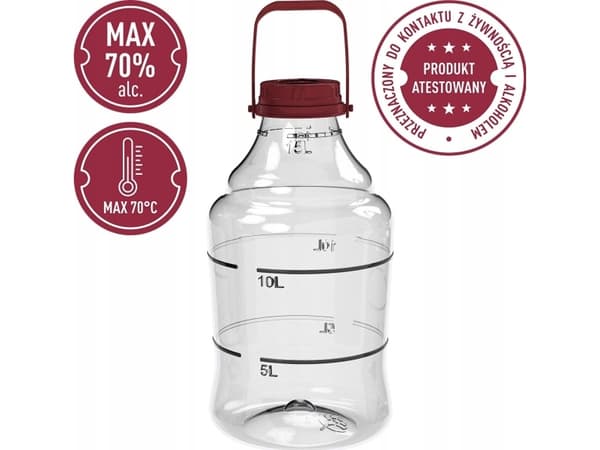 Sourcing UNBREAKABLE DEMIJOHN 15L HANDLE/AIRLOKS