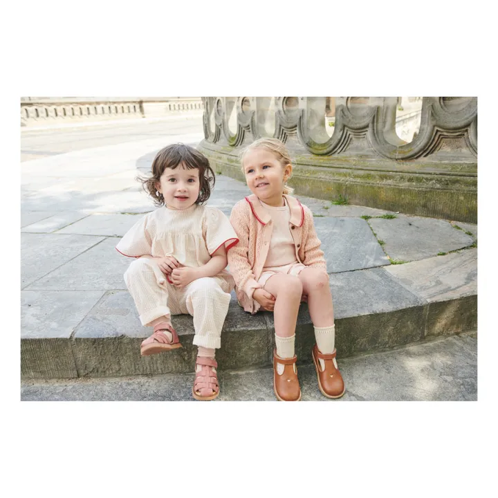 Copenhagen Colors Cardigan Ajouré | Rose pâle