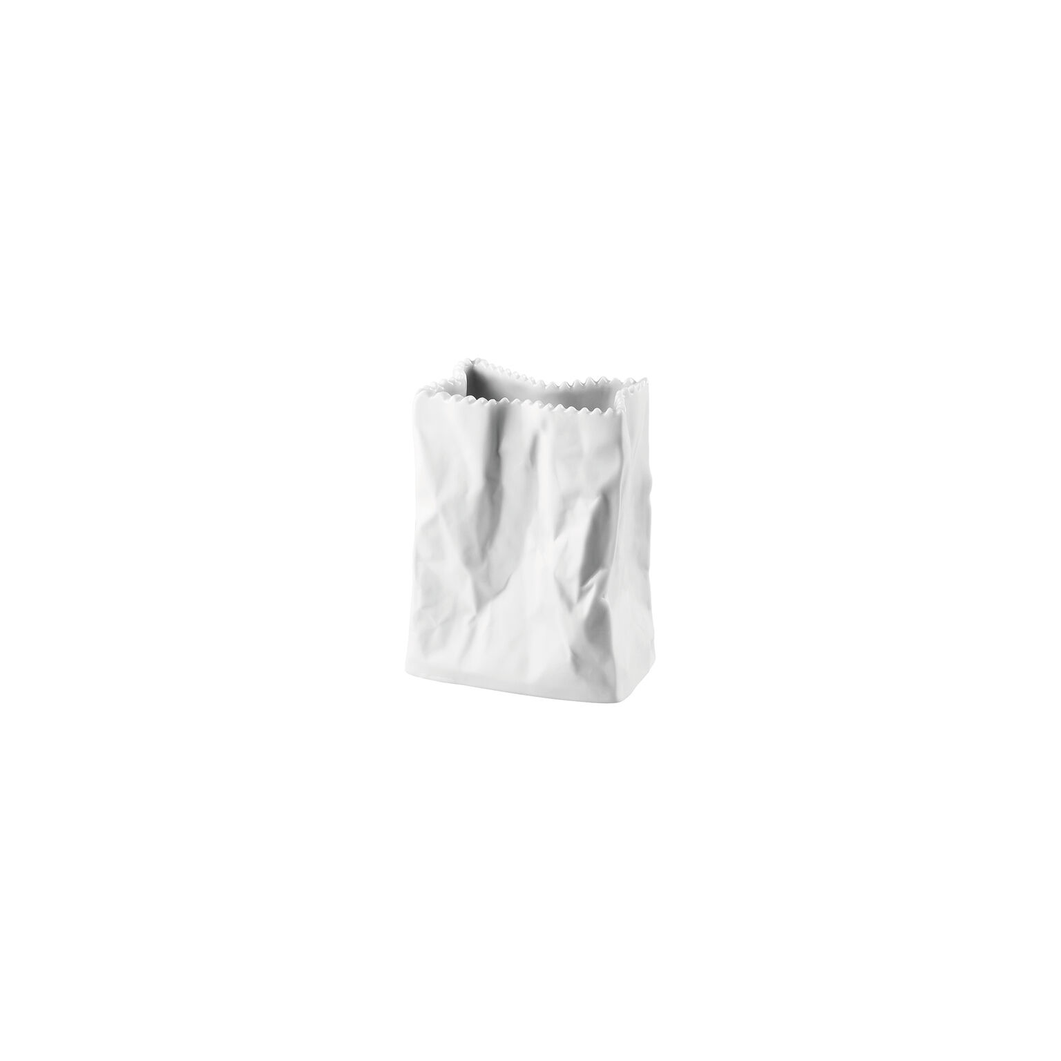 Do not litter Weiss matt Tütenvase 10 cm