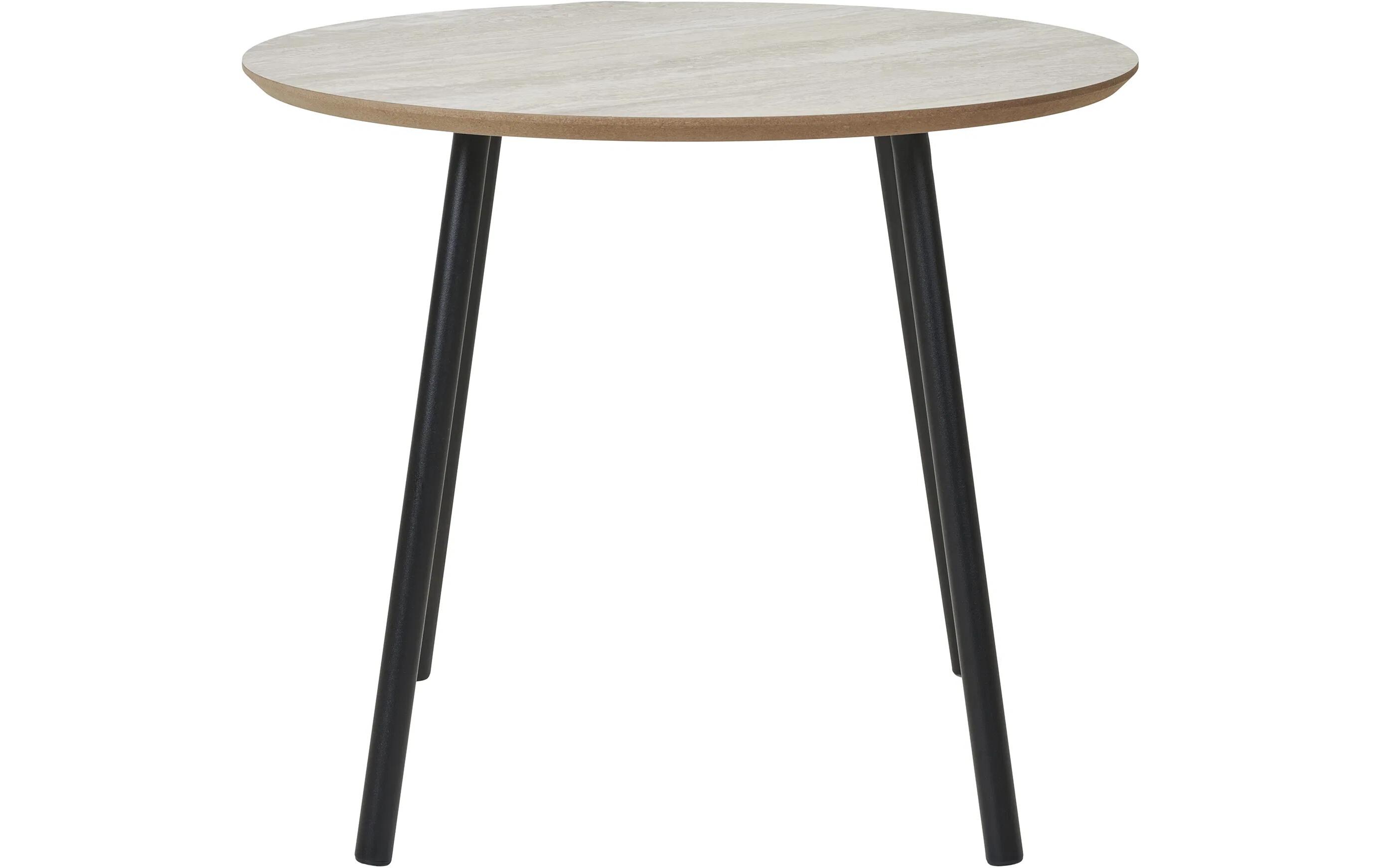 Beistelltisch Aalst 55 x 45 cm, Braun/SchwarzRunder Beistelltisch