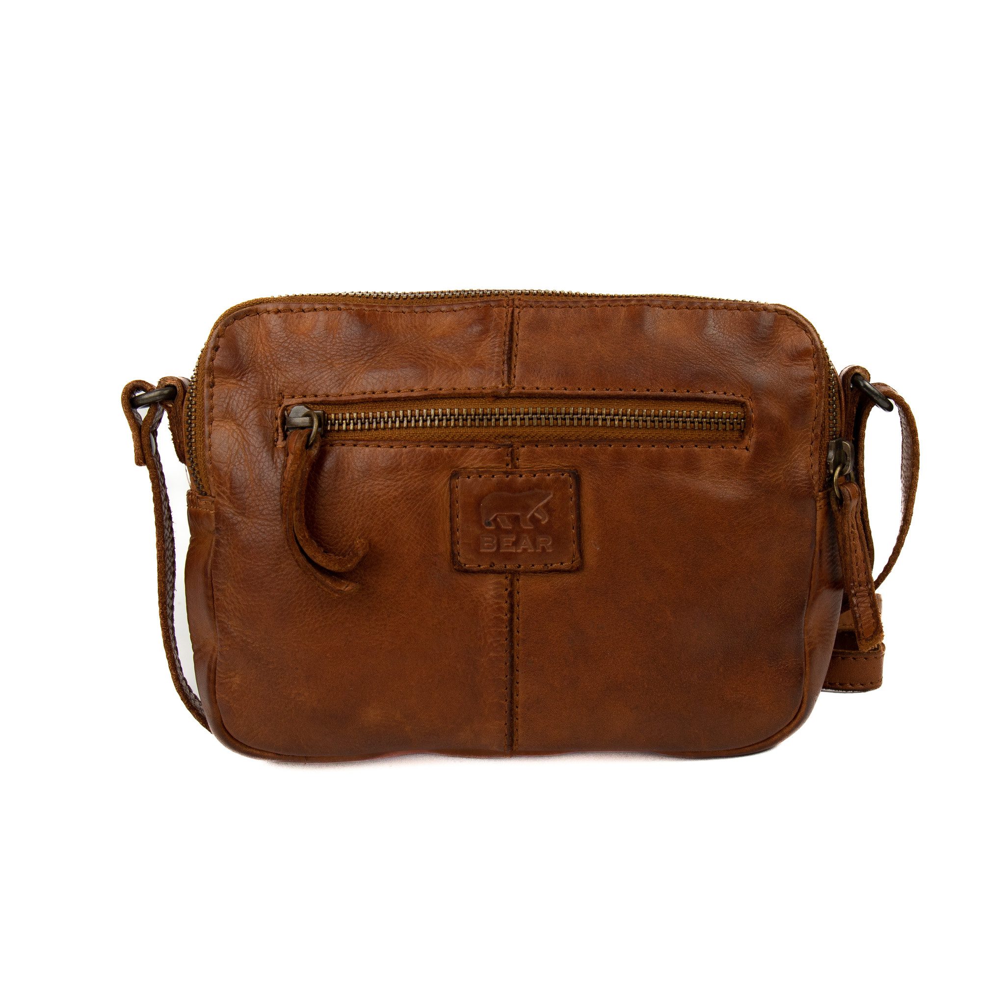 Bear Design Cow Lavato Schoudertas Irem Cognac CL42298