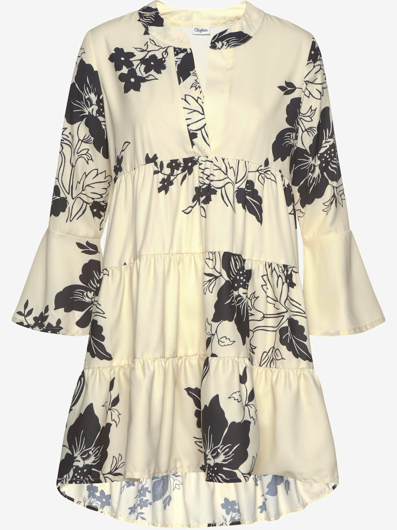 Robe chemisier robe tunique décontractée à col v