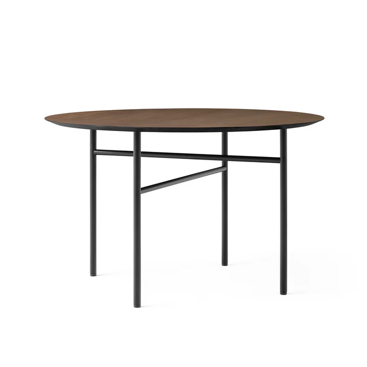 Audo - Snaregade Tisch, Ø 120 cm, Eichenfurnier dunkel gebeizt