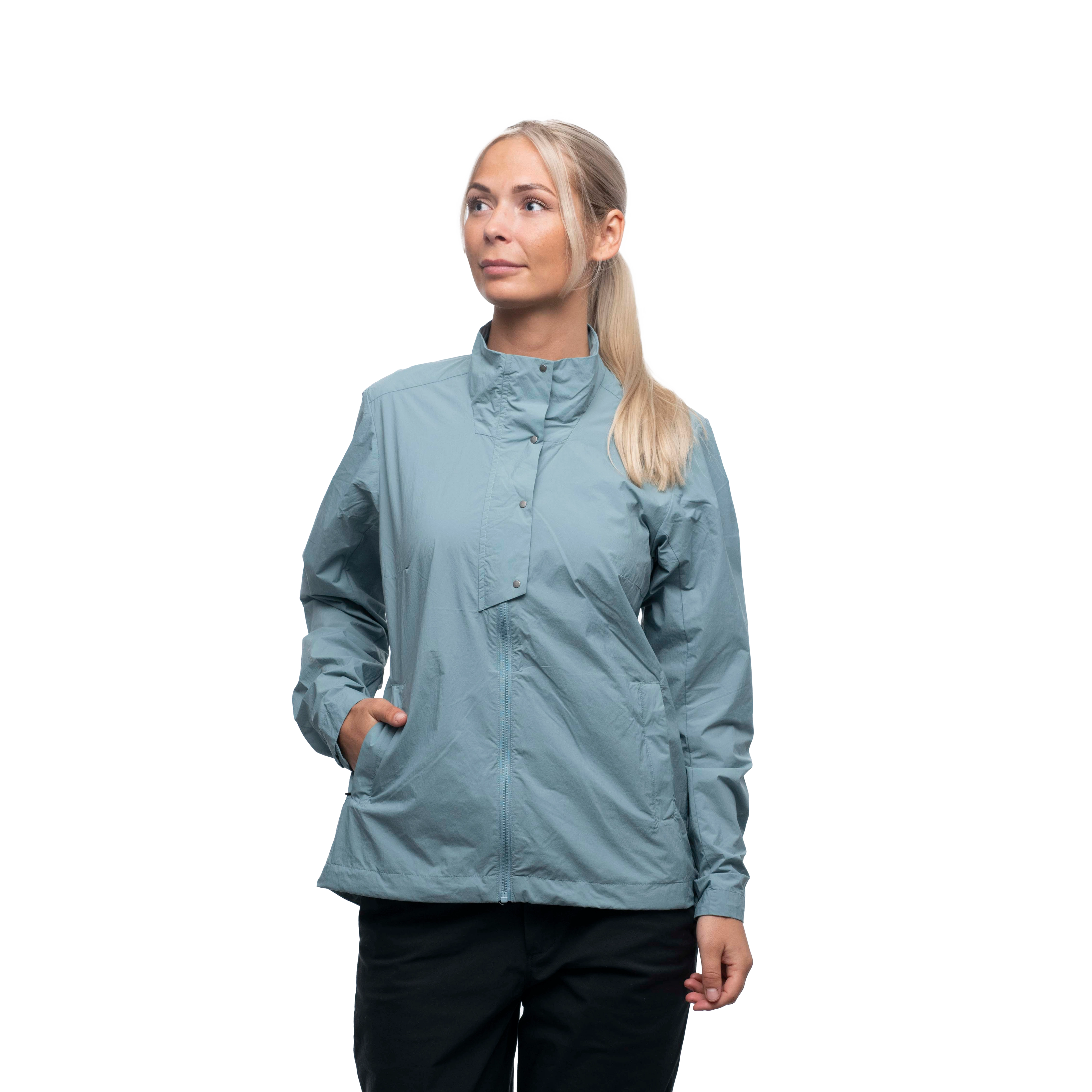 Oslo Urban Commute Windbreaker Jacket Women Smoke Blue