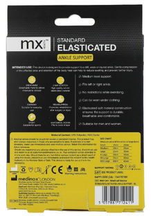 MX Health Standard Elasticated Ankle Support XL 1ST