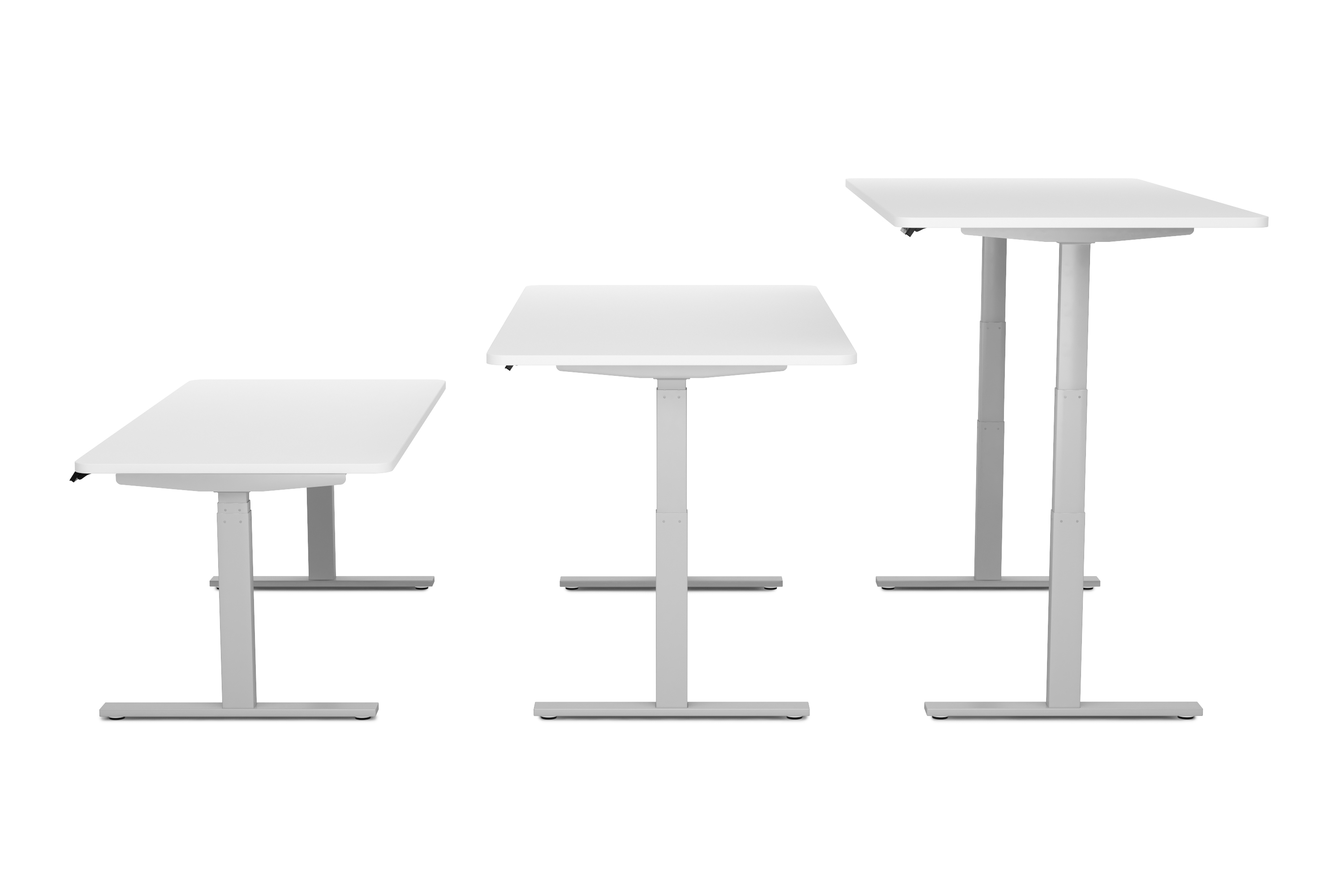 Stehpult elektrisch PREMIUM weiss/grau 180 x 90 cm