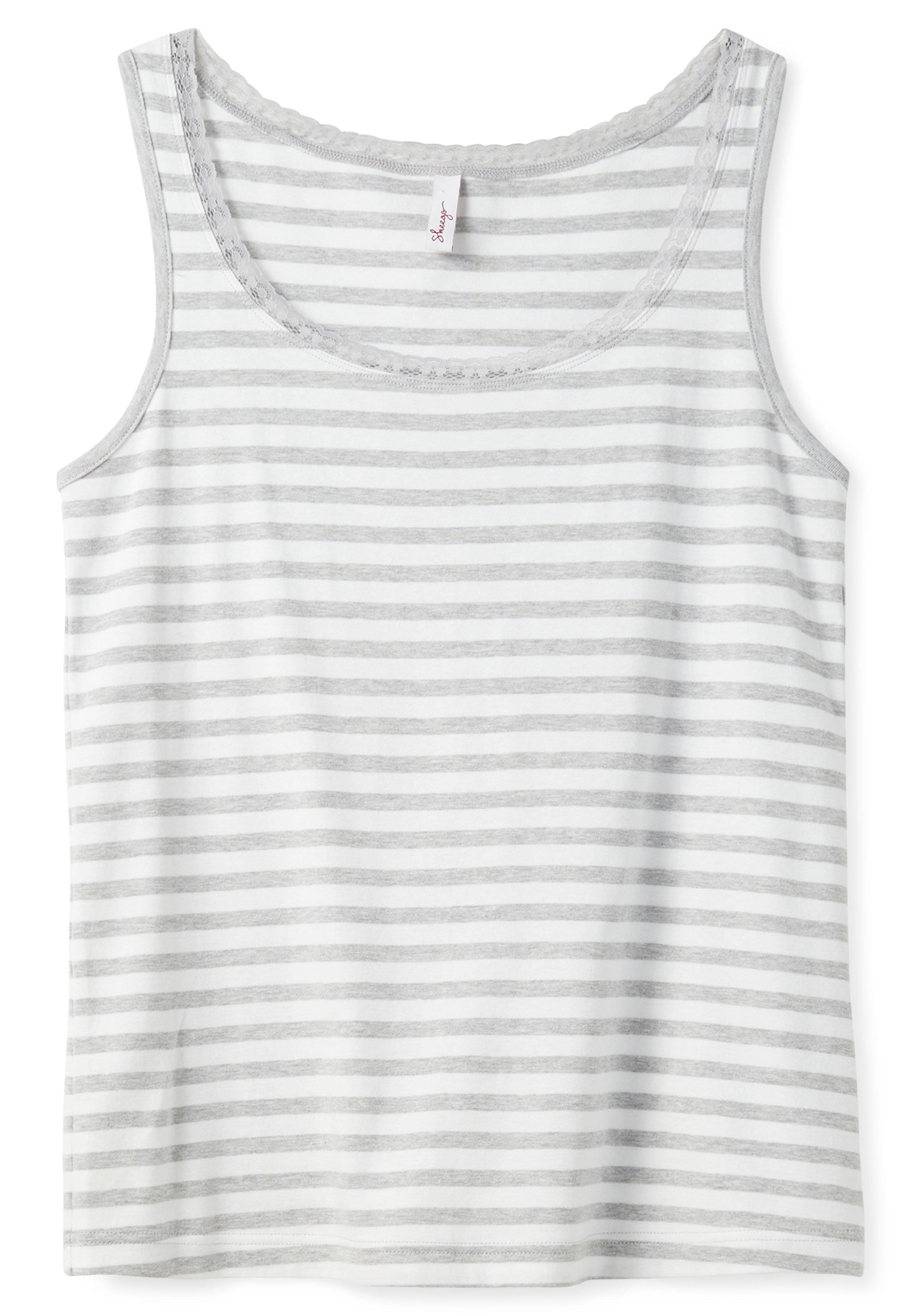 Doppelpack Tanktops mit Spitze am Ausschnitt