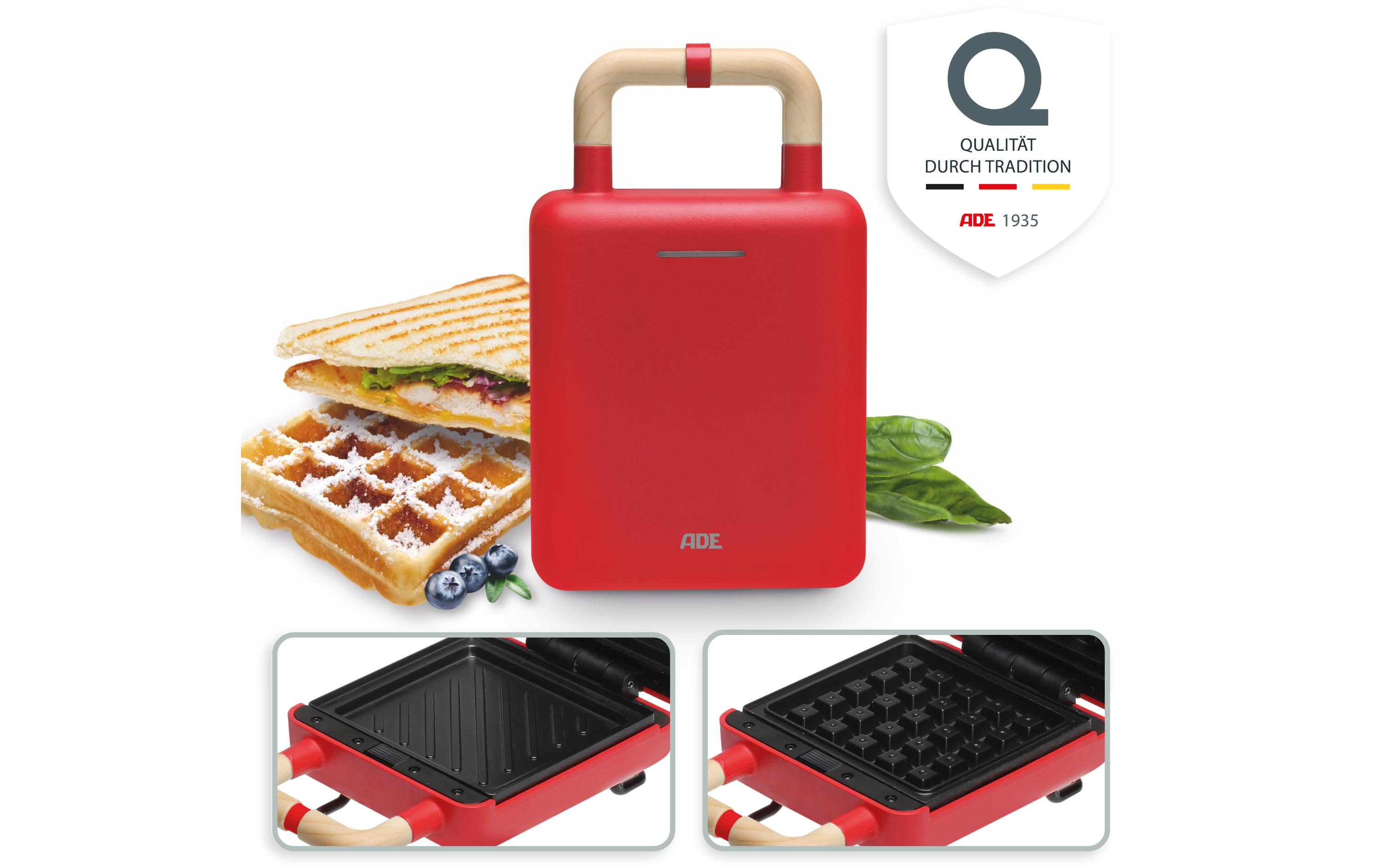 Waffeleisen RotWaffeleisen mit Sandwichmaker
