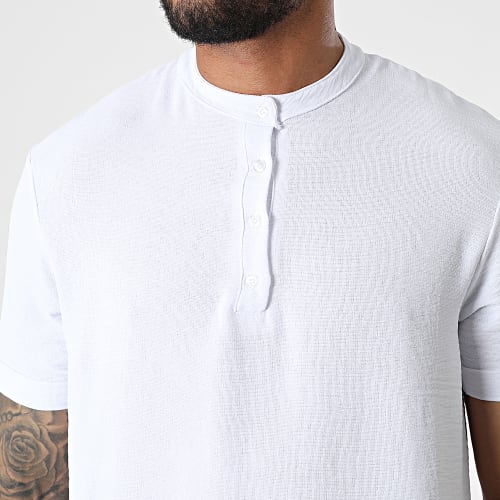 Ensemble Chemise Manches Courtes Et Short Jogging UY857 Blanc