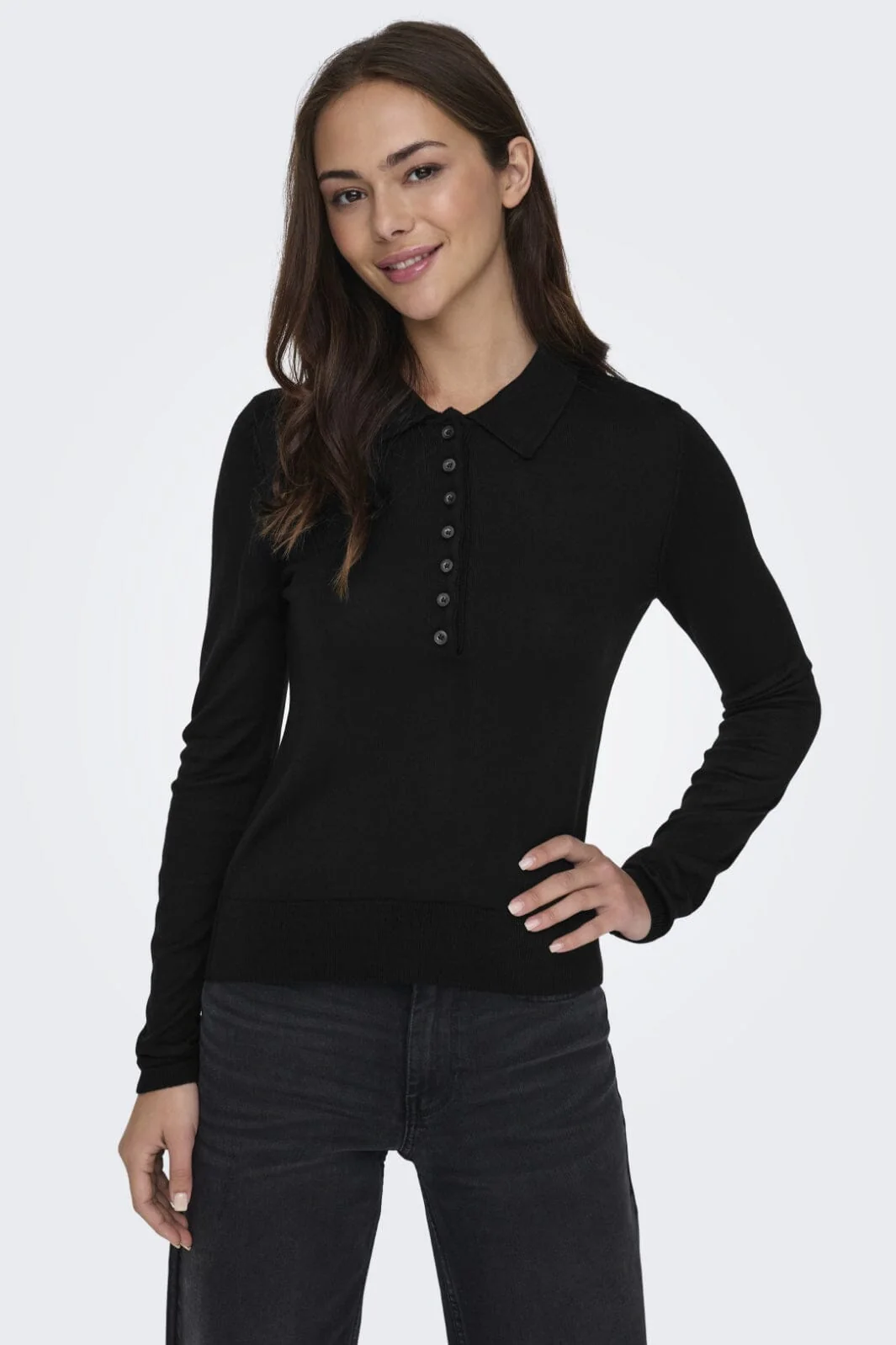 Only Onlcathrine Ls Polo Neck Knt 15347184 4752975 black