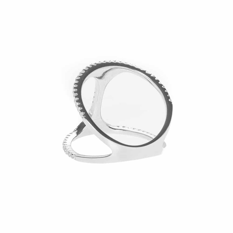 Bague Argent Ronde Double Anneaux