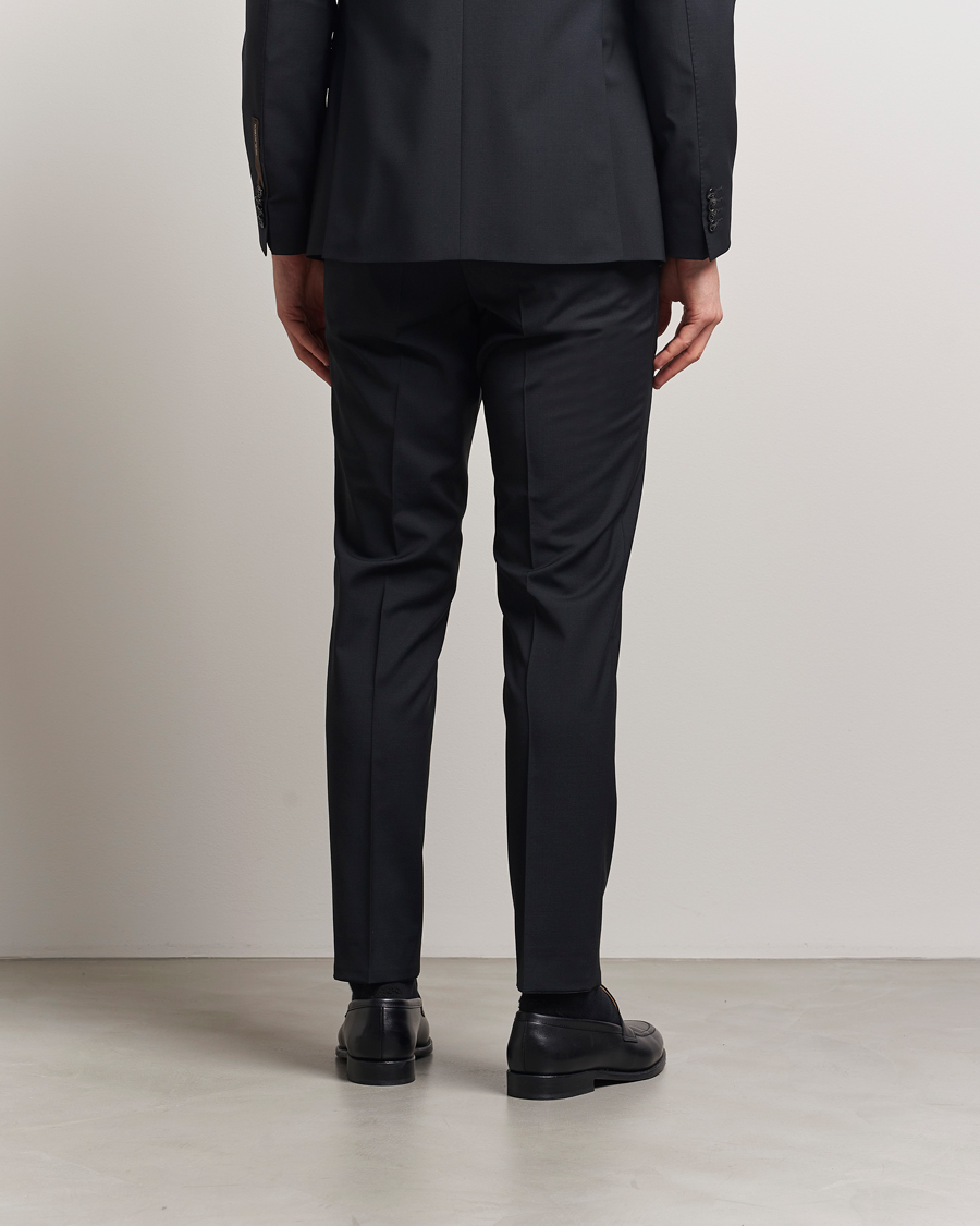 Oscar Jacobson Denz Wool Blend Trousers Black