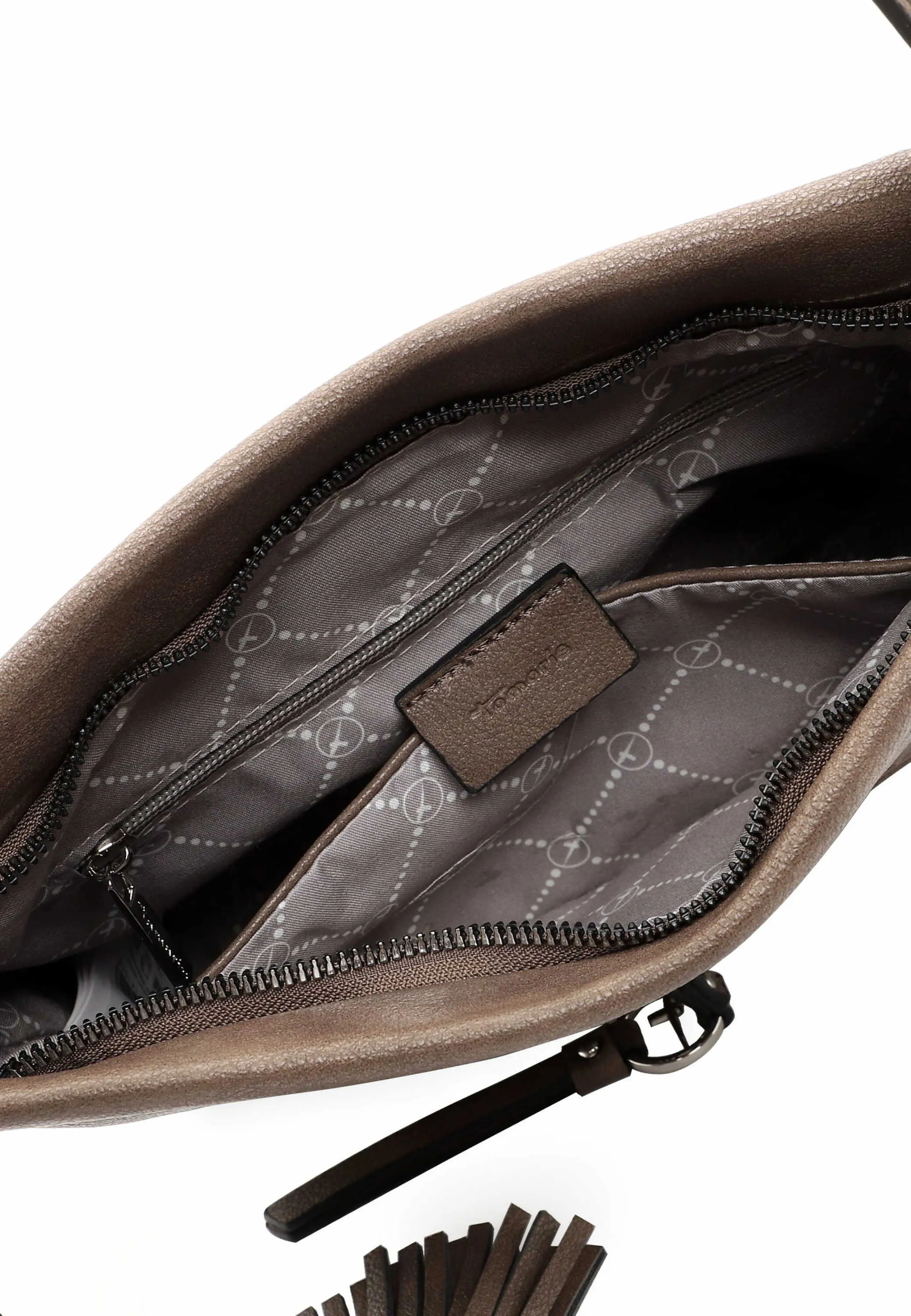 TAMARIS Beuteltasche Taupe Lederimitat