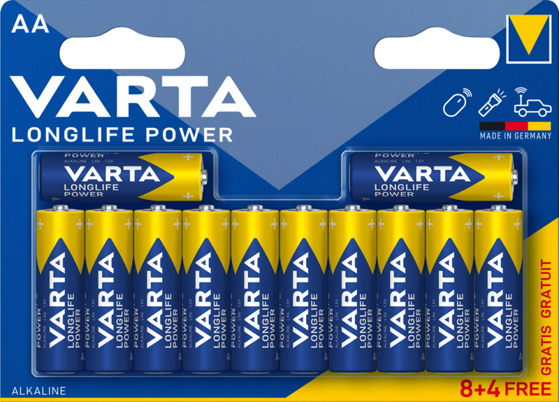 Varta Batterien Longlife Power, AA/LR06, 12 Stück