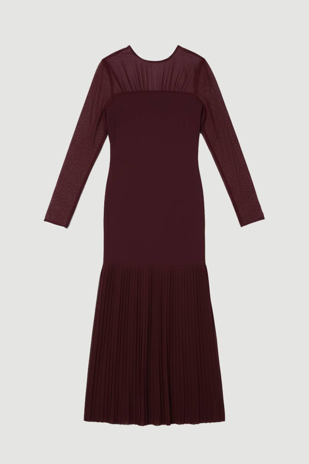 KarenMillen Figure Form Woven Bandage Knit Mix Dress
