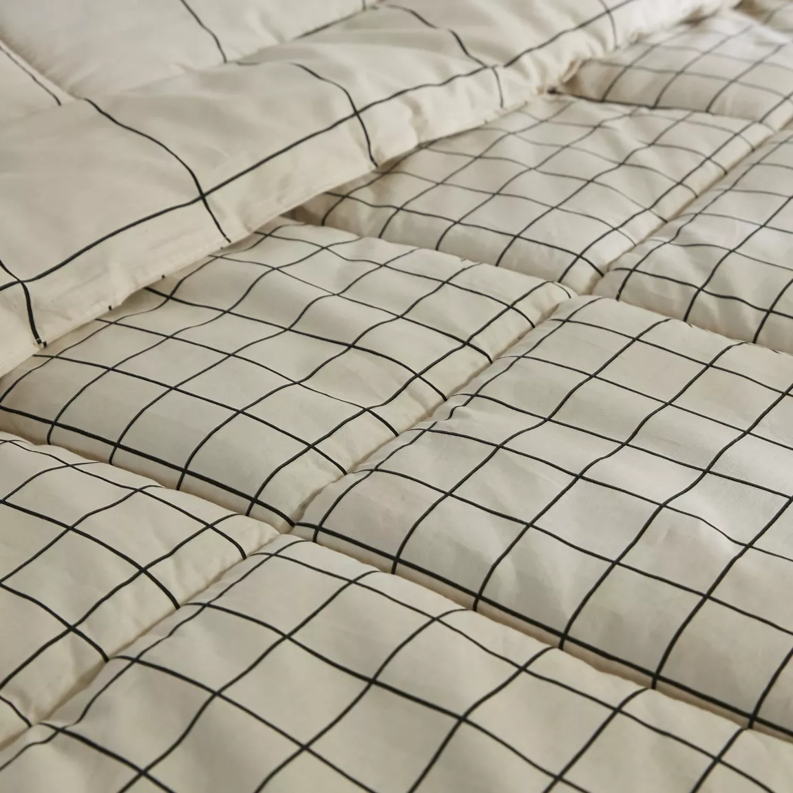 Couette imprimée et une taie d'oreiller (140 x 200 cm) Carrie Beige