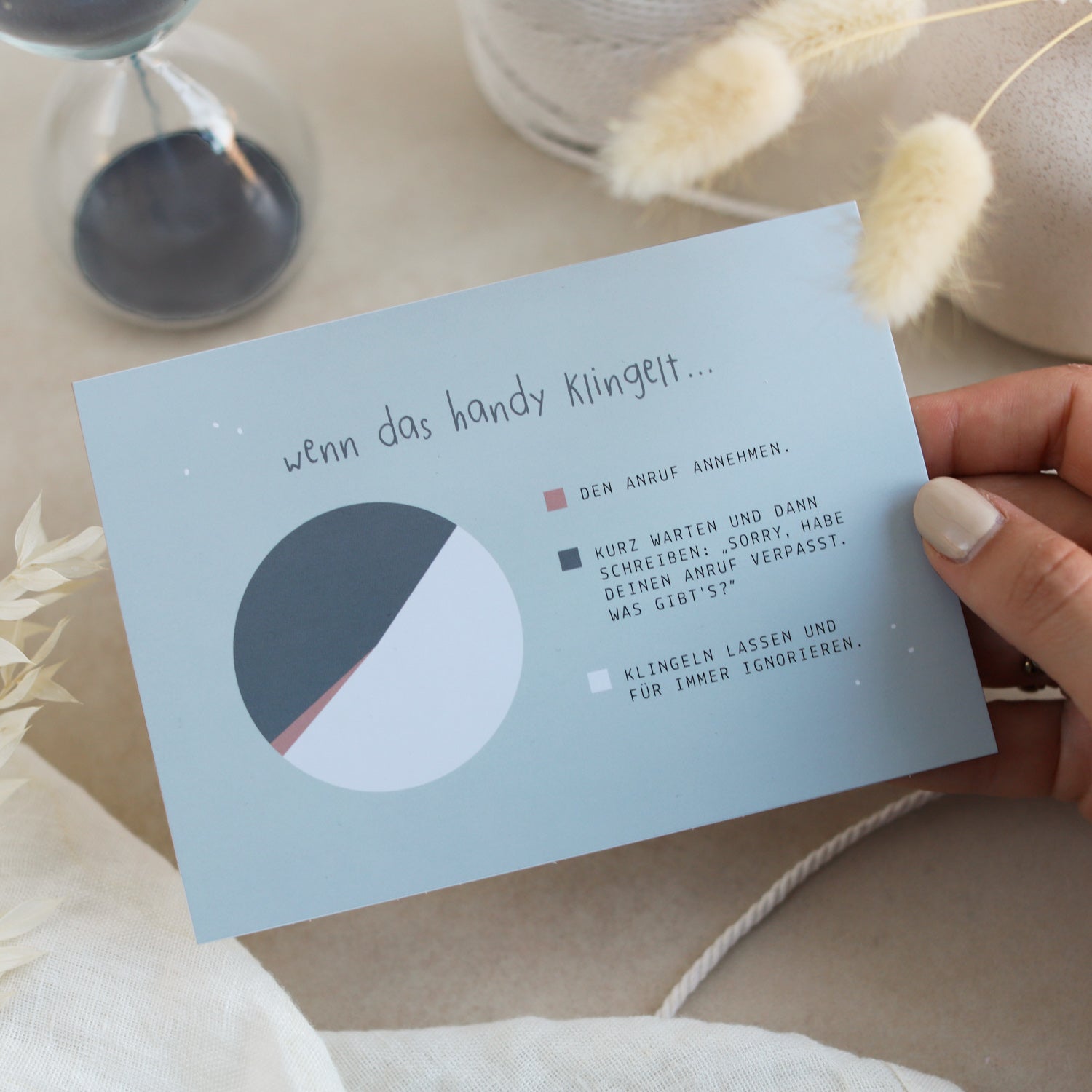Postkarte „Wenn es klingelt