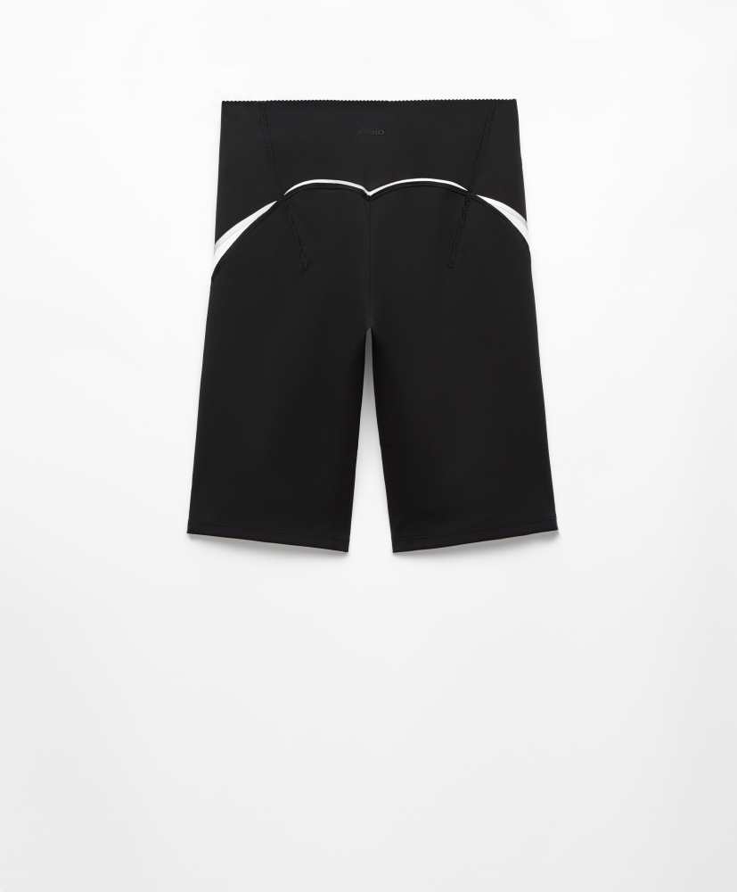 Calça legging de ciclismo com compressão e modelagem que levanta a cintura, 20 cm