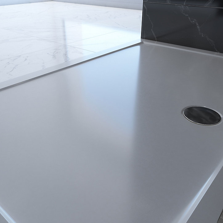 Receveur de douche à poser extra-plat 80 x 120 cm, blanc, Galedo Pure 2