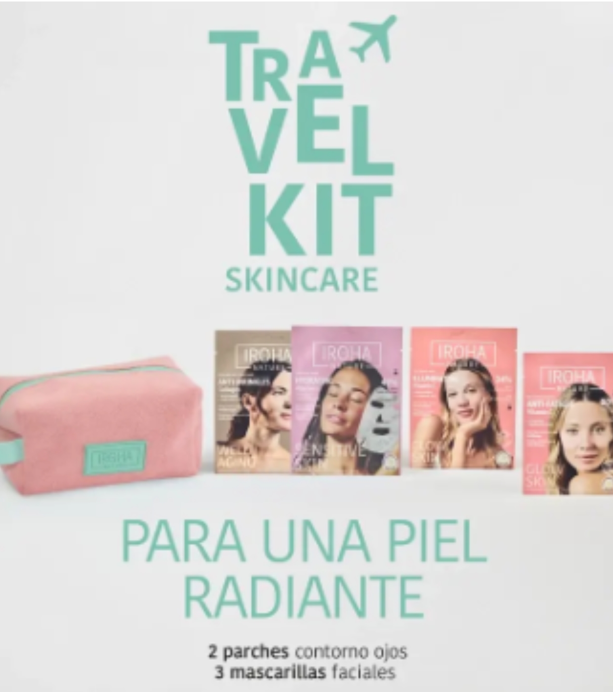 Iroha Nature - Bolsa de higiene pessoal Travel Kit
