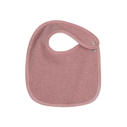 Lot de 6 bavoirs de naissance nid d'abeille - Beige/rose - TROIS KILOS SEPT