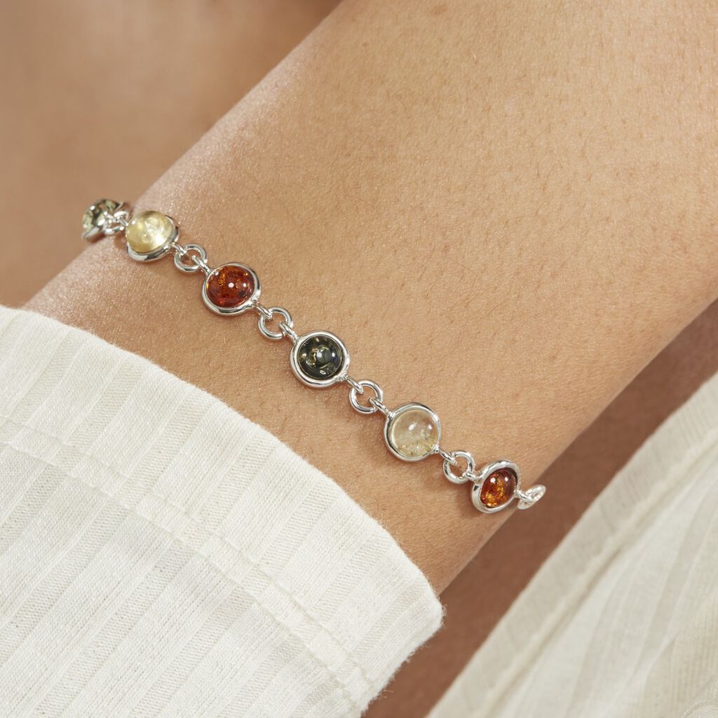 Bracelet Argent Blanc Rosalie Ambres