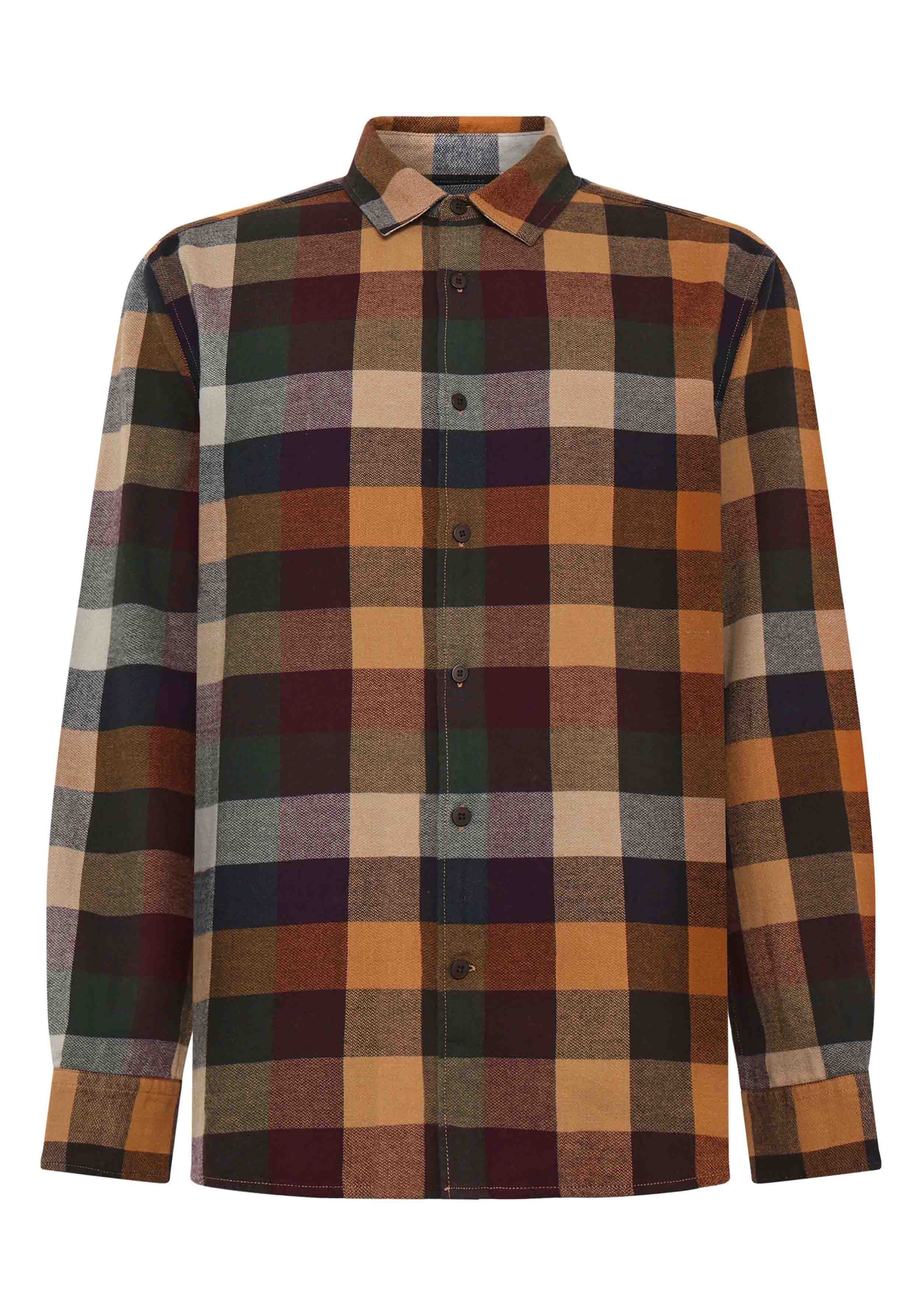 Knowledge Cotton Apparel Flanellhemd Checked Multi Check