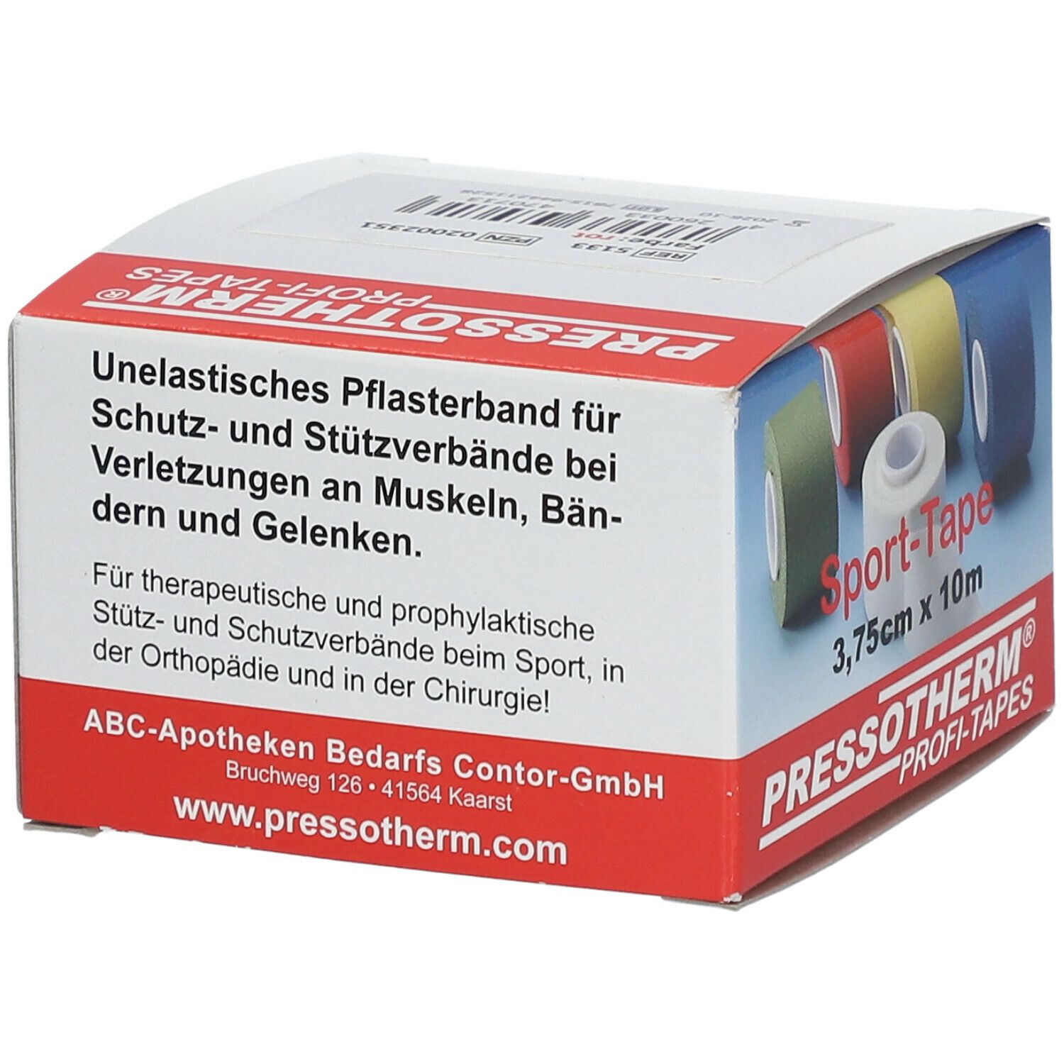 Pressotherm® Sport-Tape 3,8 cm x 10 m rot