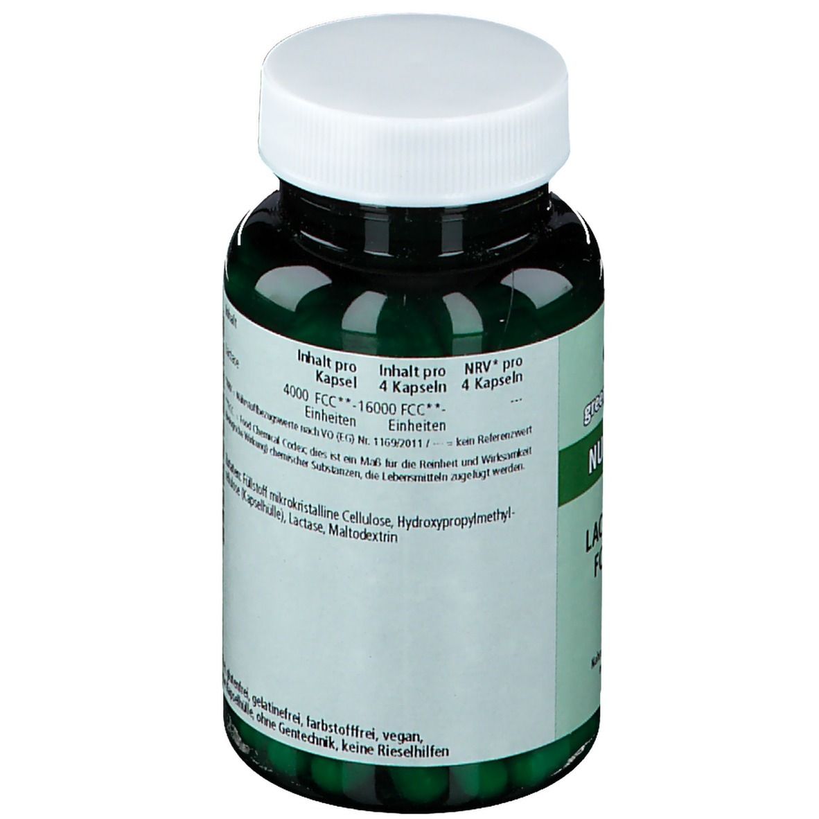 green line NUTRITHEKE Lactase 4000 FCC Enzym