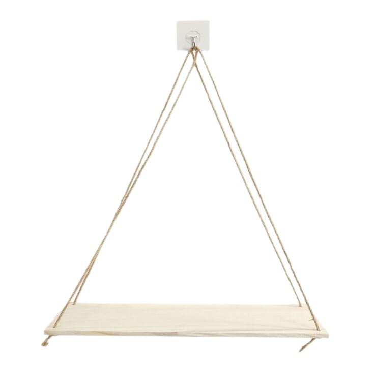 (35x14cm) Holz Wandregal Home Deko Hängeregal Ablage - Hellbraun