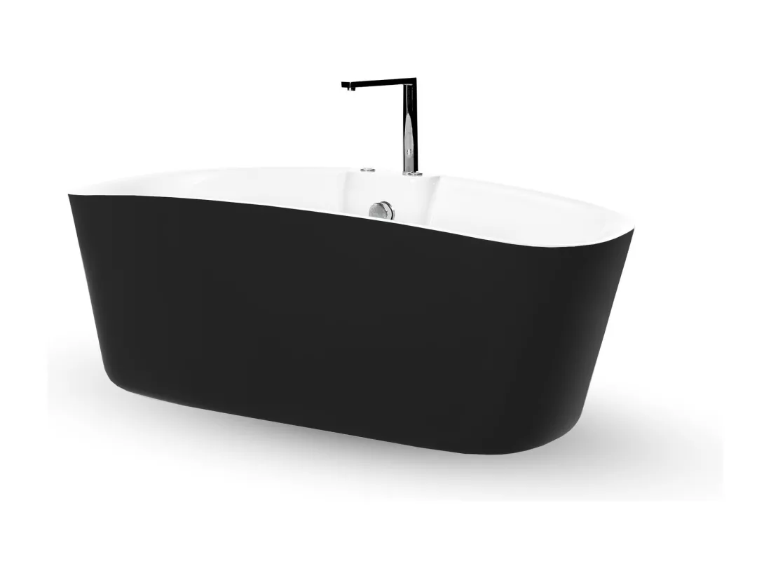Baignoire Balnéo Îlot TAO Black Bulle L. 170 x l. 80 cm, by SPALINA