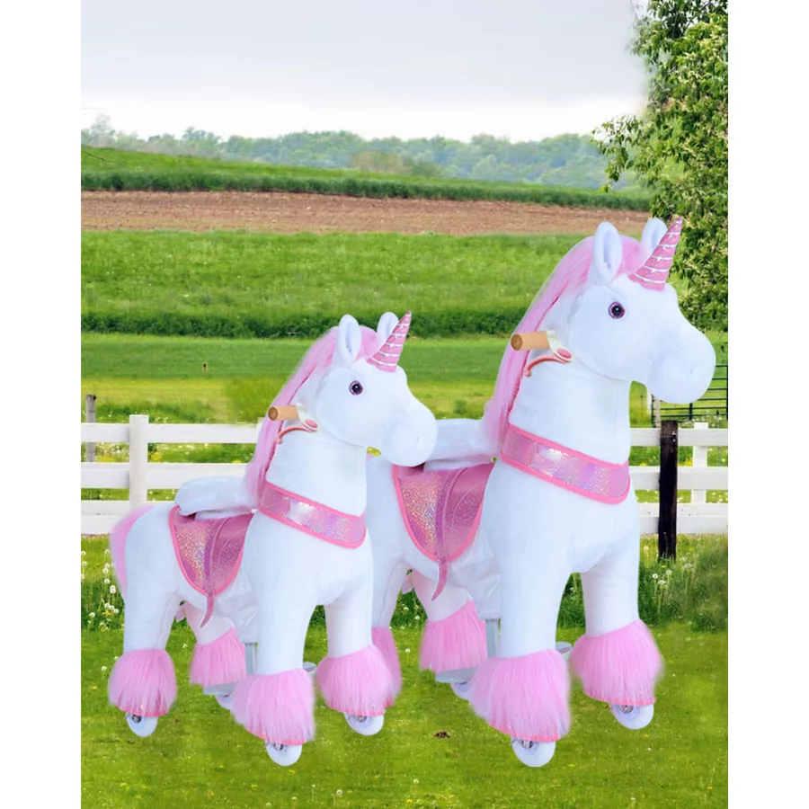 PonyCycle® Pink Unicorn mit Bremse - groß