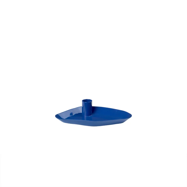 Broste Copenhagen - Mie Kerzentablett, Mini 10 x 8 x 2 cm, intense blue