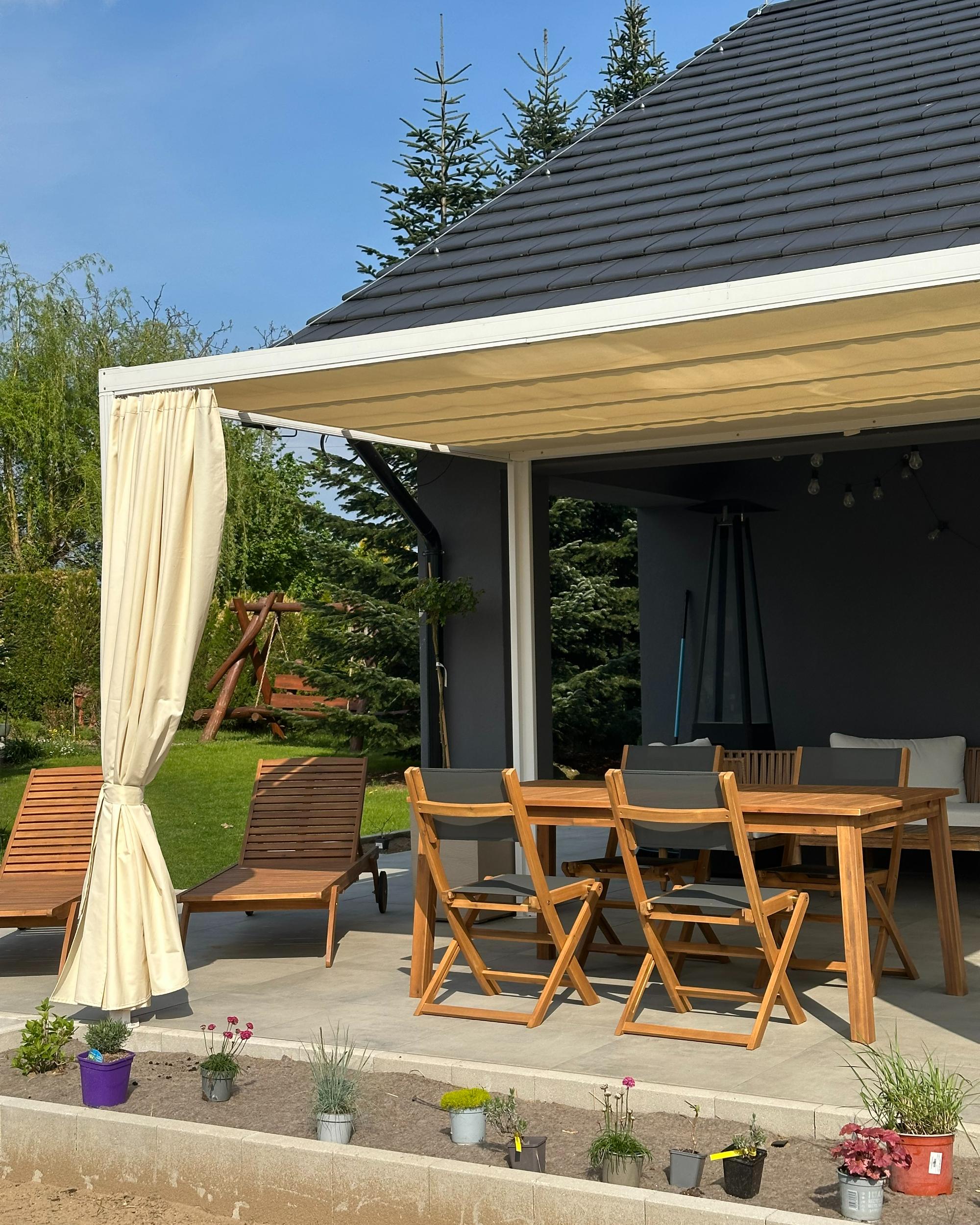 Tuinset met ligstoelen 8-zits CESANA Acaciahout Lichtbruin