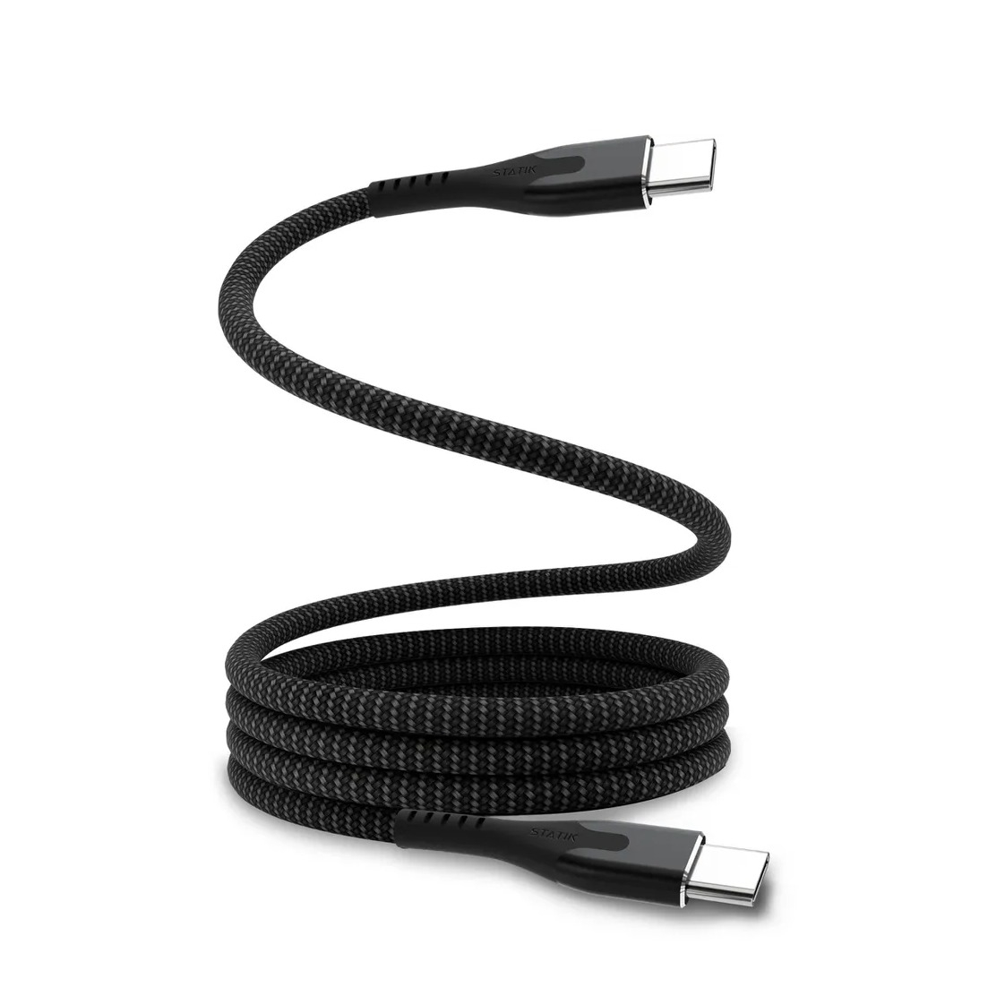 (1m) 100W MagStack Pro USB C auf USB C Magnet Nylon Ladekabel Power Delivery Datenkabel (PUP-0550-3FT-CC) - Schwarz