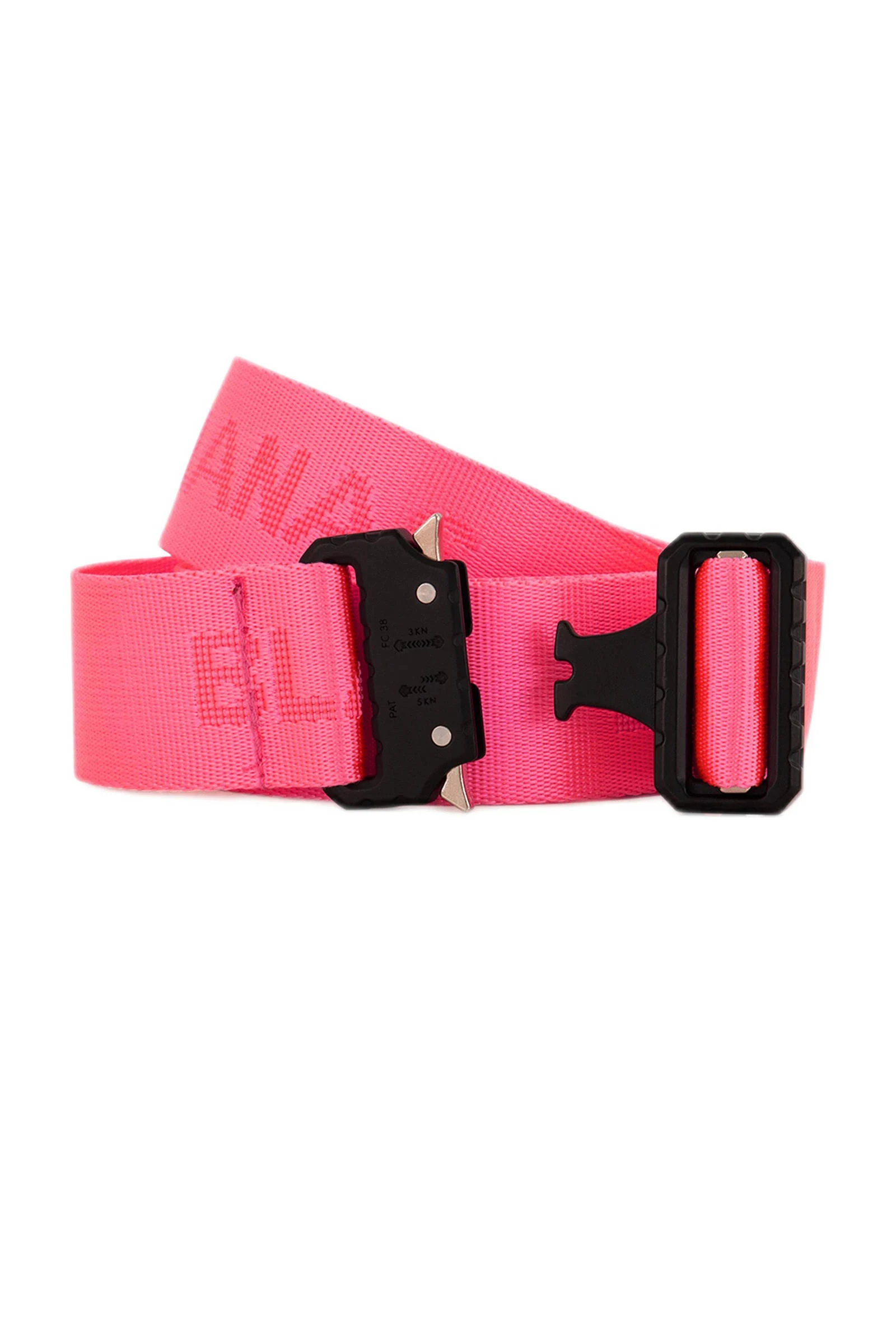 BLACK BANANAS riem met logo neon roze