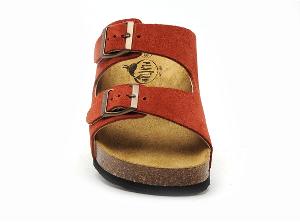 Plakton mules et sabots plats femme cp beta 340010 orange