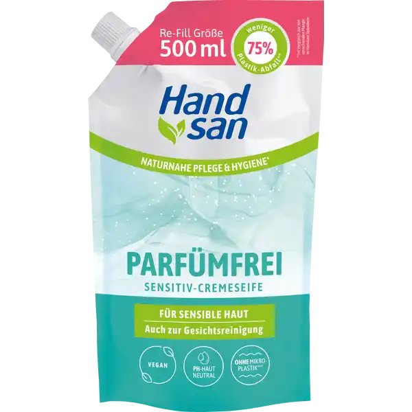 Sensitiv-Cremeseife parfümfrei Nachfüllbeutel